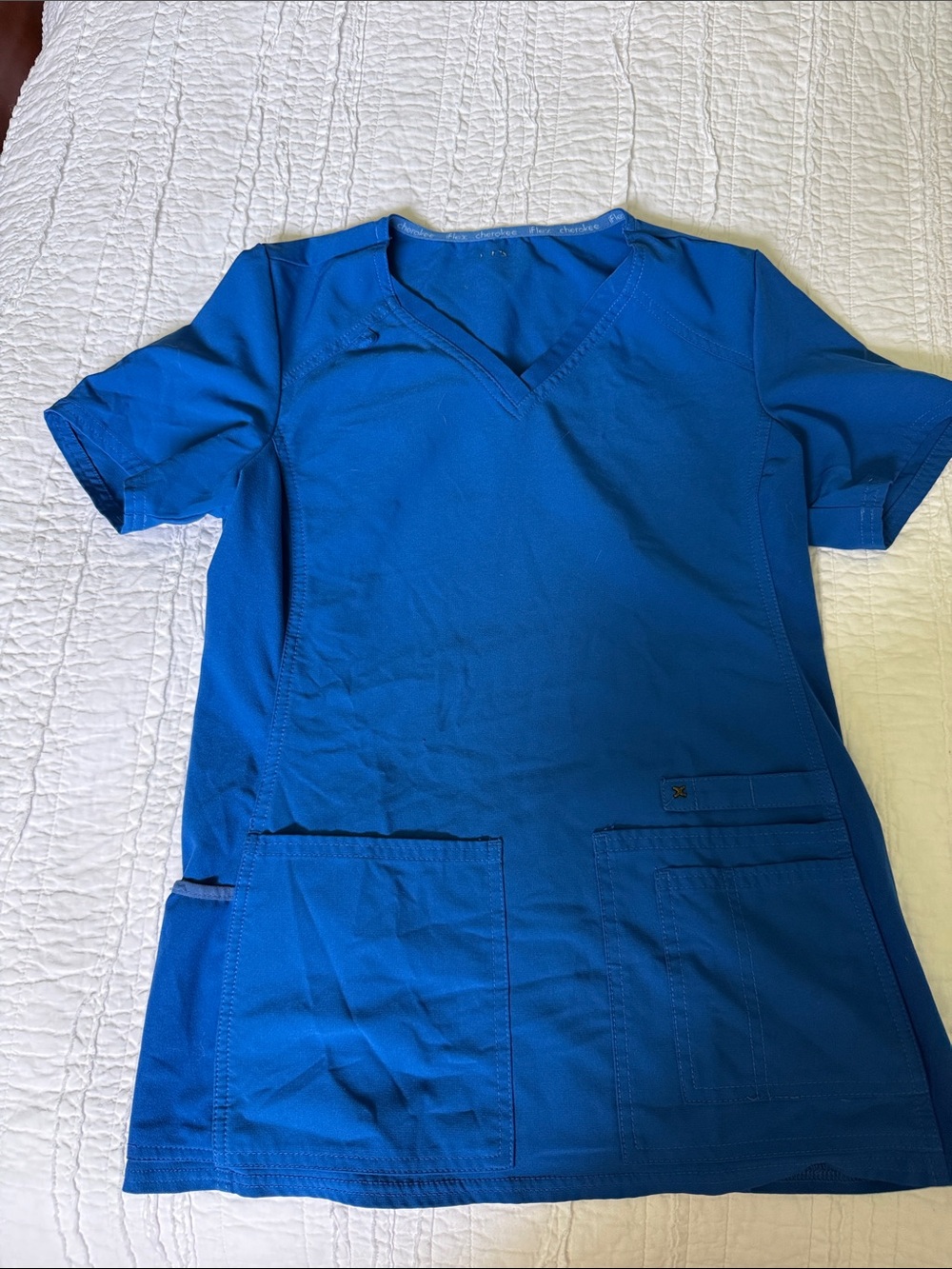 Cherokee iFLEX Women’s Scrub Top in Royal Blue Medium M